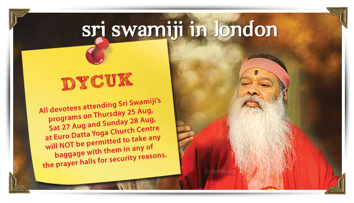 Swami visiting London on 21st August 2011